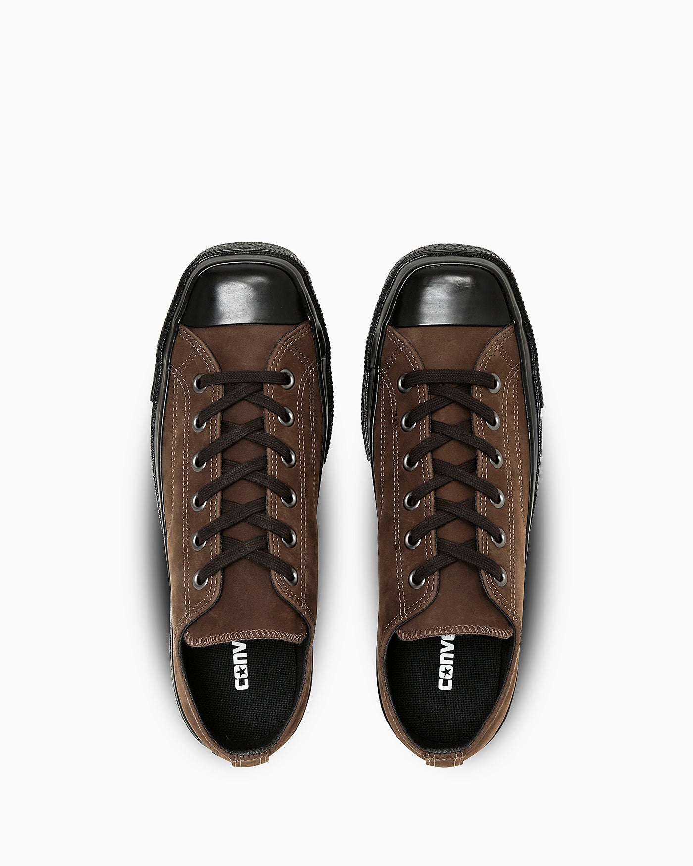 Lookbook (W) コンバース オールスター スクエアトゥ NB OX スニーカー ダークブラウン/ブラック 31316100