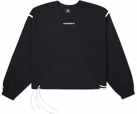 (Women) Converse Black Casual Logo Embroidered Crewneck Knit Sweatshirt. 10022827-A01 Buy (Women) Converse Black Casual Logo Embroidered Crewneck Knit Sweatshirt. 10022827-A01