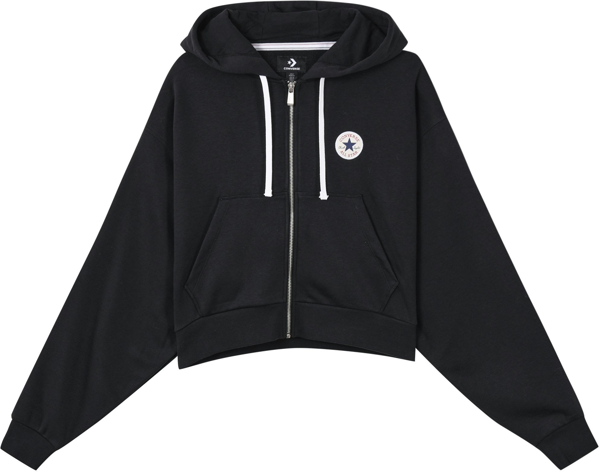 women-converse-black-logo-print-hoodie-jacket-short-sports-sweatshirt-10025888-a01