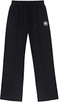 (Women) Converse Black Solid High-Waist Drawstring Wide-Leg Pants 10025685-A01 (Women) Converse Black Solid High-Waist Drawstring Wide-Leg Pants 10025685-A01