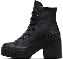 (Women) Converse Chuck 70 De Luxe Heel Leather High 'Black' A06145C (Women) Converse Chuck 70 De Luxe Heel Leather High 'Black' A06145C