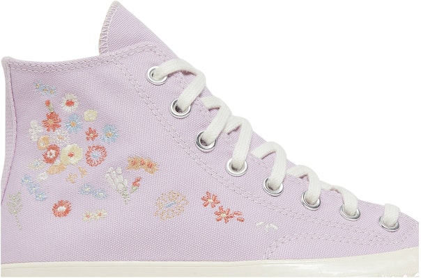 (W) Converse Chuck 70 High 'Corak Bunga Sulam - Pale Amethyst' A01584C Order (W) Converse Chuck 70 High 'Corak Bunga Sulam - Pale Amethyst' A01584C