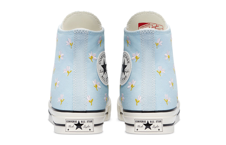 Shop (W) チャック70 ハイ "花刺繍シャンブレーブルー" 570917C