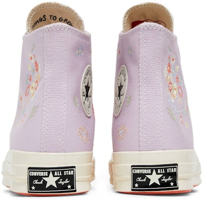 (W) Converse Chuck 70 High 'Corak Bunga Sulam - Pale Amethyst' A01584C Details for (W) Converse Chuck 70 High 'Corak Bunga Sulam - Pale Amethyst' A01584C