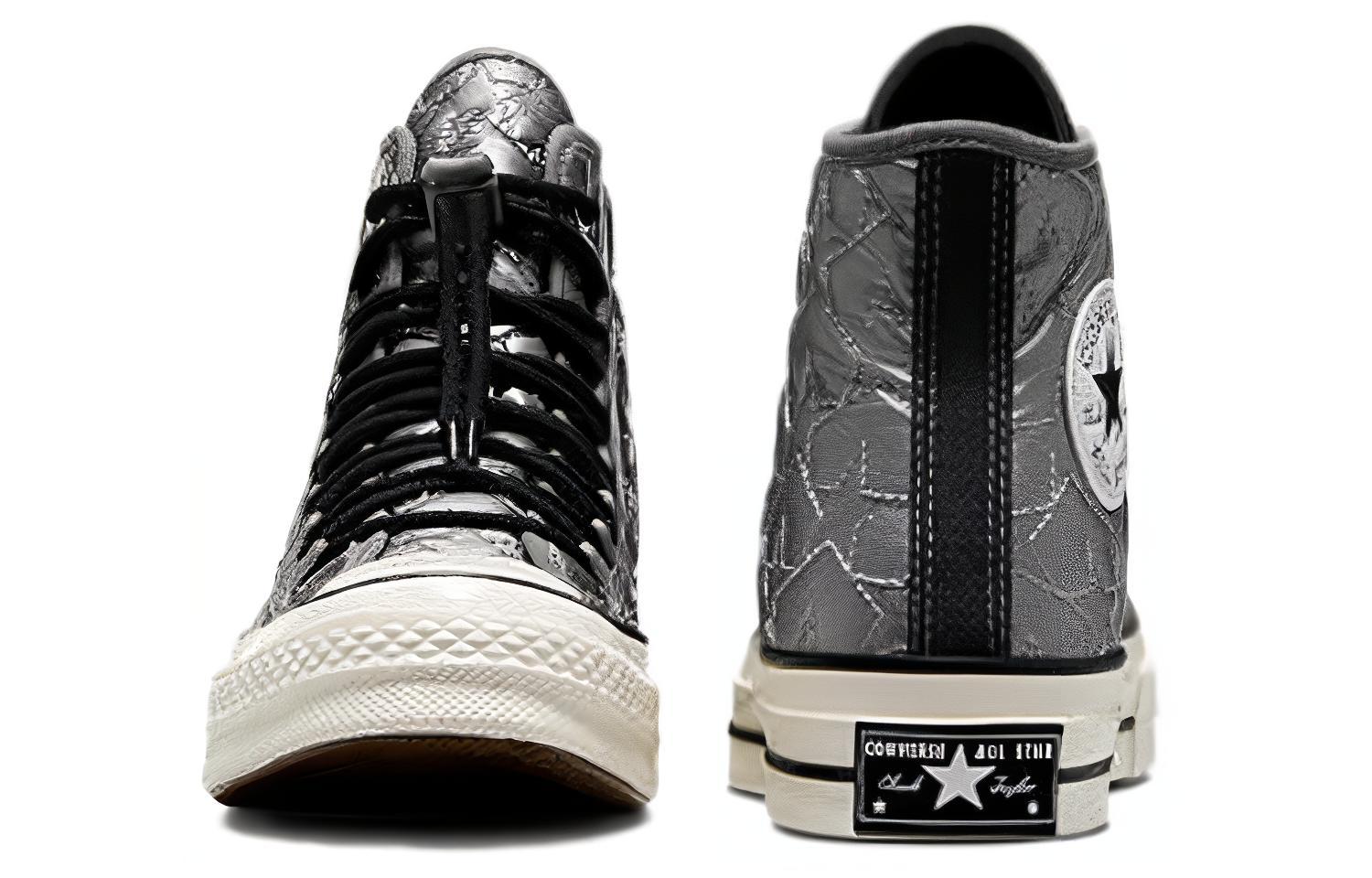 Lookbook Converse Chuck 70 百搭休閒 輕鬆舒適 防滑耐磨 高筒 板鞋 女款 銀色