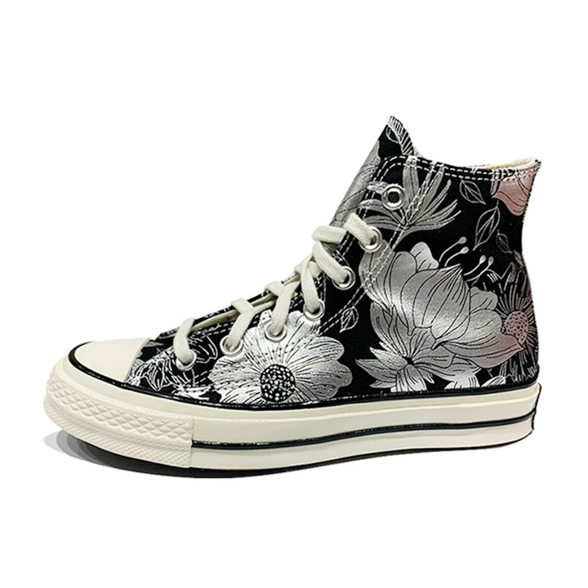 Beli (Women) Converse Chuck 70 High 'Vintage Floral Black Silver