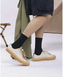 (W) Converse Chuck 70 Ox Natural Ivory/Epic Dune Khaki Kasut Kasual Kuning A10080C Lookbook (W) Converse Chuck 70 Ox Natural Ivory/Epic Dune Khaki Kasut Kasual Kuning A10080C