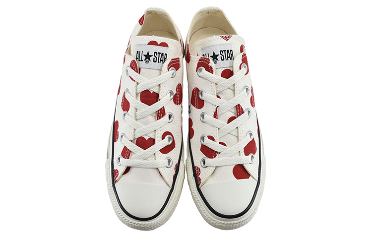 Lookbook Converse Chuck All Star Fullhearts Ox 女款 白紅 愛心 情人節