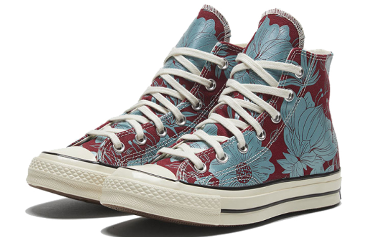 (W) Converse Chuck Taylor All Star 1970s Red Blue Floral Sneakers 'Red Blue' 圖 3