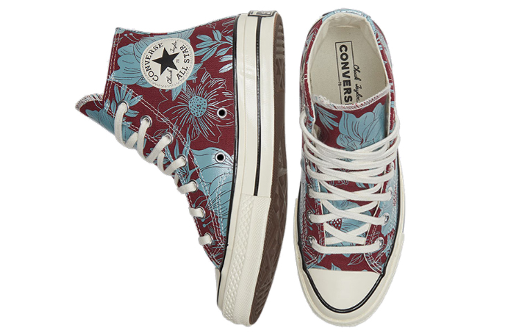 (W) Converse Chuck Taylor All Star 1970s Red Blue Floral Sneakers 'Red Blue' 圖 4