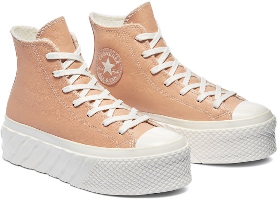(Women) Converse Chuck Taylor All Star 2X Platform High 'Cozy Sherpa - Vachetta Beige' 573073C Lookbook (Women) Converse Chuck Taylor All Star 2X Platform High 'Cozy Sherpa - Vachetta Beige' 573073C
