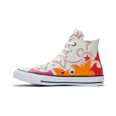 (W) Converse Chuck Taylor All Star LE High Egret Red Orange 'White Red'