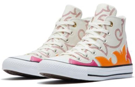 (W) Converse Chuck Taylor All Star LE High Putih Merah Oranye 'White Red' 564954C Lookbook (W) Converse Chuck Taylor All Star LE High Putih Merah Oranye 'White Red' 564954C