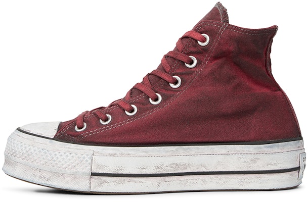 (W) Converse Chuck Taylor All Star Plataforma Lona Roja Vino Suela Gruesa Vintage Altas 565761C Buy (W) Converse Chuck Taylor All Star Plataforma Lona Roja Vino Suela Gruesa Vintage Altas 565761C