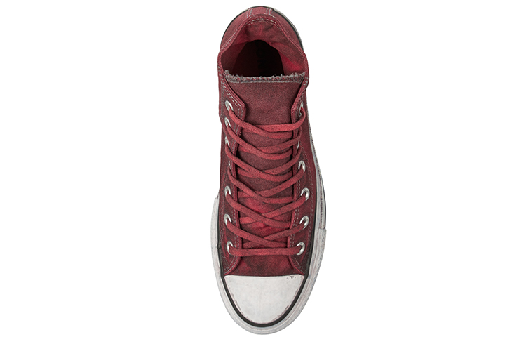 (W) Converse Chuck Taylor All Star Canvas Rust Platform High Top Thick Sole Dirty Shoes Wine Red 圖 4