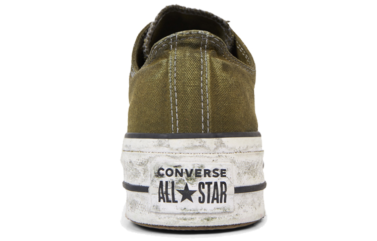 (W) Converse Chuck Taylor All Star Canvas Rust Platform Low Top Thick Sole Dirty Shoes Army Green 圖 5