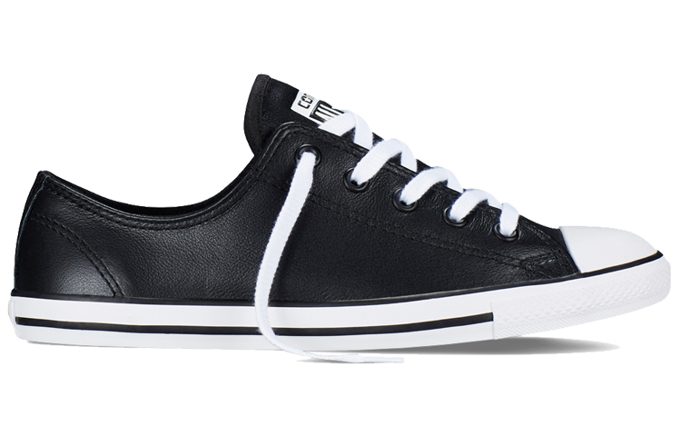 (W) Converse Chuck Taylor All Star Dainty Leather Low Top 'Black White' 圖 2