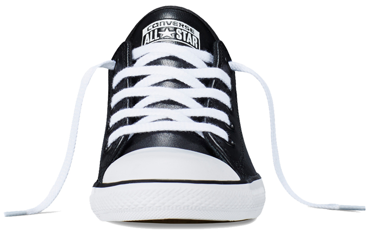 (W) Converse Chuck Taylor All Star Dainty Leather Low Top 'Black White' 圖 4