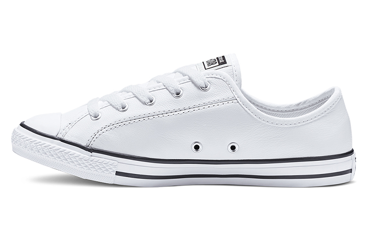 (W) Converse Chuck Taylor All Star Dainty Low Top Leather Pure White