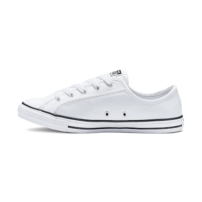 (W) Converse Chuck Taylor All Star Dainty Low Top Leather Pure White