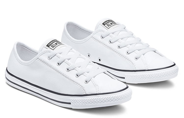 (W) Converse Chuck Taylor All Star Dainty Low Top Leather Pure White 圖 3