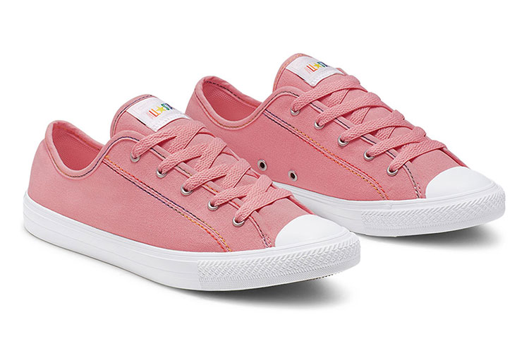 Lookbook (W) Converse Chuck Taylor All Star Dainty Arcoíris Low Top Rosa/Blanco 564980C