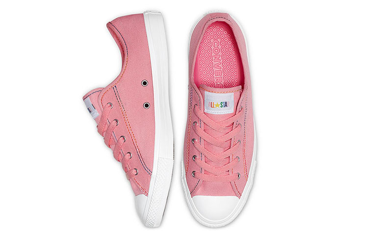 Shop (W) Converse Chuck Taylor All Star Dainty Arcoíris Low Top Rosa/Blanco 564980C