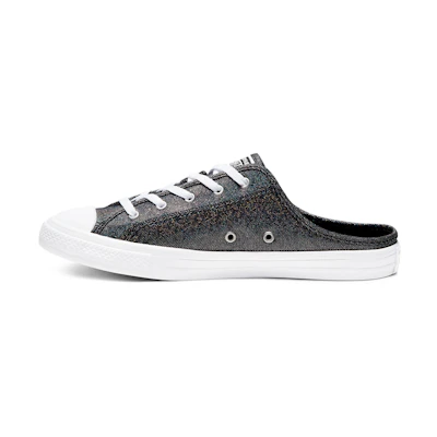 (W) Converse Chuck Taylor All Star Dainty Mule Metal Black Pedal Casual Canvas Shoes