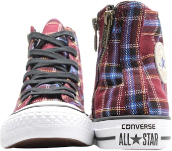 (W) Converse Chuck Taylor All Star Double Zip Hi 'Cuadros Rojos' 549574C Shop (W) Converse Chuck Taylor All Star Double Zip Hi 'Cuadros Rojos' 549574C