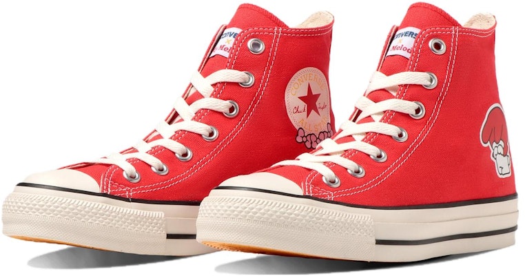 三麗鷗 x Converse All Star 美樂蒂 耐磨輕便 高筒 帆布鞋 女款 紅色 日版 Lookbook 三麗鷗 x Converse All Star 美樂蒂 耐磨輕便 高筒 帆布鞋 女款 紅色 日版