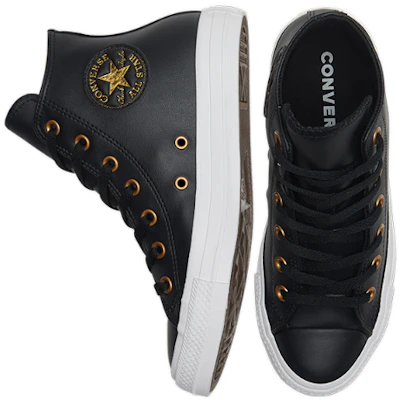 (W) Converse Chuck Taylor All Star /Gold 'Hitam' 568659C Shop (W) Converse Chuck Taylor All Star /Gold 'Hitam' 568659C