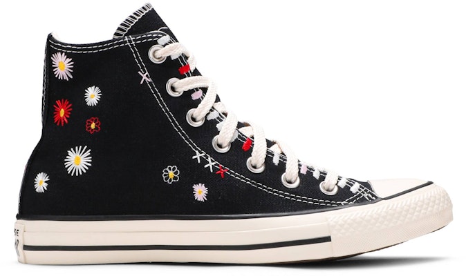 Women Converse Chuck Taylor All Star High Daisy Embroidery