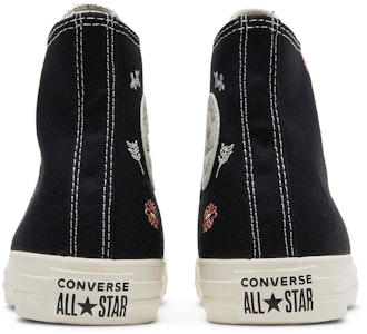 (W) Converse Chuck Taylor All Star High 'Bordir Bunga - Hitam' A01585C Details for (W) Converse Chuck Taylor All Star High 'Bordir Bunga - Hitam' A01585C
