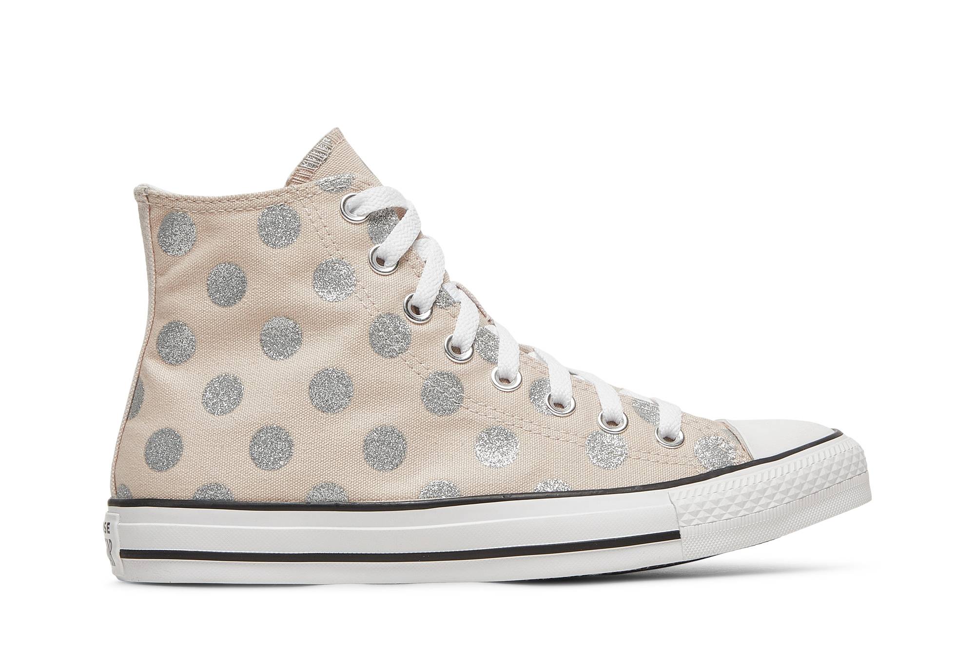 (W) Converse Chuck Taylor All Star High 'Glitter Polka Dots'