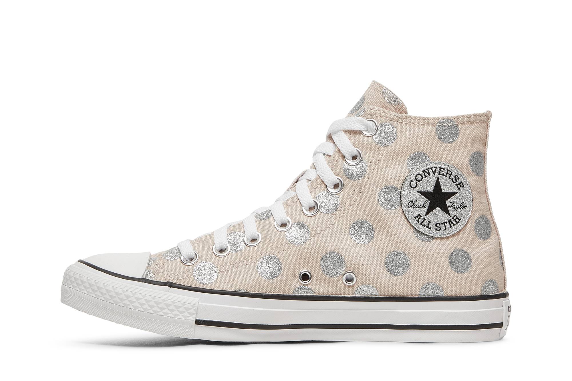 (W) Converse Chuck Taylor All Star High 'Glitter Polka Dots' 圖 3