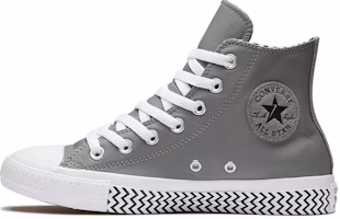 (Women) Converse Chuck Taylor All Star High Top Leather Grey 'White' 566130C (Women) Converse Chuck Taylor All Star High Top Leather Grey 'White' 566130C