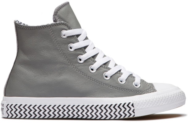 (W) Converse Chuck Taylor All Star High Top Kulit Abu 'Putih' 566130C Order (W) Converse Chuck Taylor All Star High Top Kulit Abu 'Putih' 566130C
