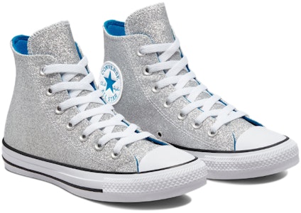 Converse Chuck Taylor All Star 磨砂鞋面 高筒休閒帆布鞋 女款 灰銀色 Lookbook Converse Chuck Taylor All Star 磨砂鞋面 高筒休閒帆布鞋 女款 灰銀色