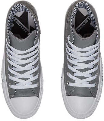 (W) Converse Chuck Taylor All Star High Top Kulit Abu 'Putih' 566130C Shop (W) Converse Chuck Taylor All Star High Top Kulit Abu 'Putih' 566130C