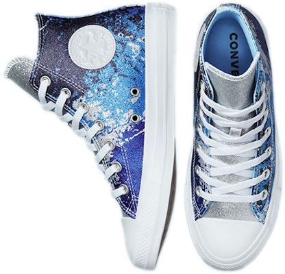 (W) 匡威Chuck Taylor All Star High "混合亮泽-渐变蓝" 571376C Shop (W) 匡威Chuck Taylor All Star High "混合亮泽-渐变蓝" 571376C