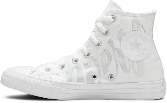 (Women) Converse Chuck Taylor All Star High 'Metallic Script Logo - White' 566176F Lookbook (Women) Converse Chuck Taylor All Star High 'Metallic Script Logo - White' 566176F