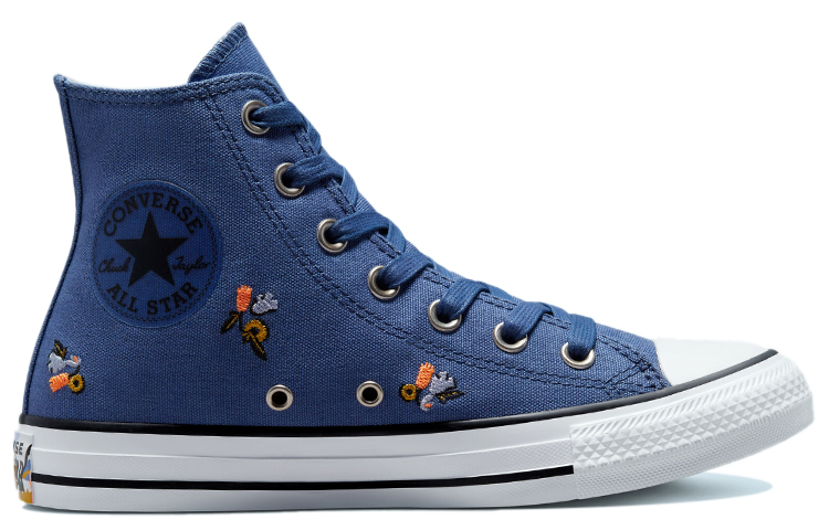 (W) Converse Chuck Taylor All Star High 'Navy Floral Embroidery' 圖 2