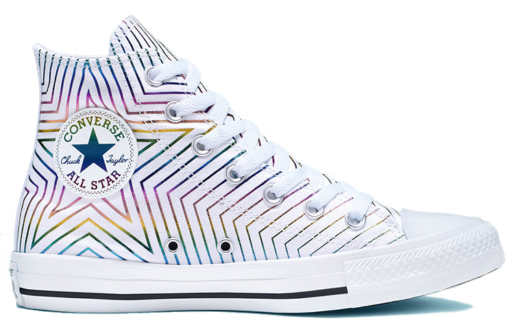 (W) Converse Chuck Taylor All Star High 'Rainbow Metallic Star' 圖 3