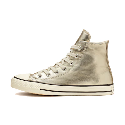 (W) Converse Chuck Taylor All Star Shiny Metal High Top Gold