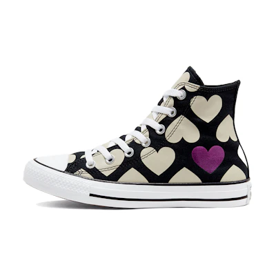 (W) Converse Chuck Taylor All Star High 'Twisted Hearts - Black'