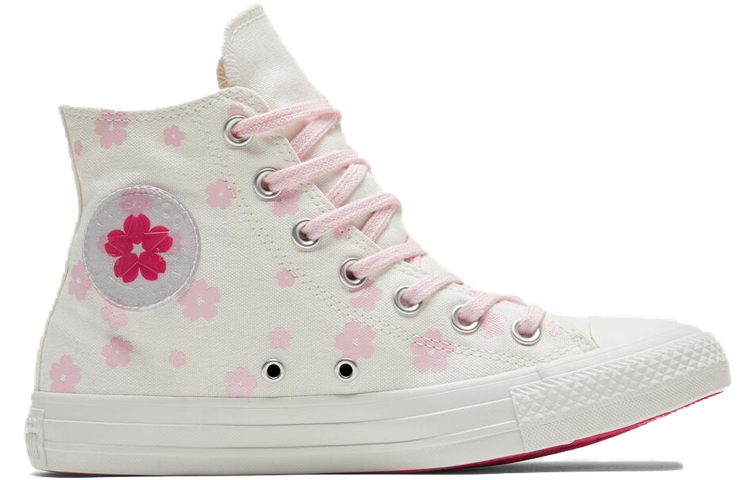 Order Converse Chuck Taylor All Star 耐磨防滑 高筒 帆布鞋 女款 白粉色