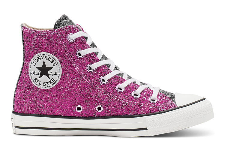 (W) Converse Galaxy Dust Chuck Taylor All Star High Top Red Silver 圖 2