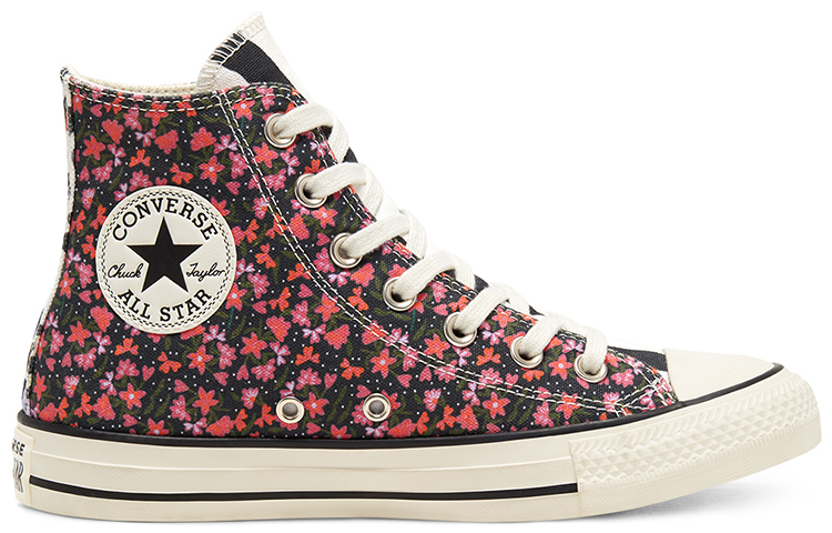 (W) Converse Twisted Summer Chuck Taylor All Star High Top Floral Sneakers 'Red Pink Green' 圖 2