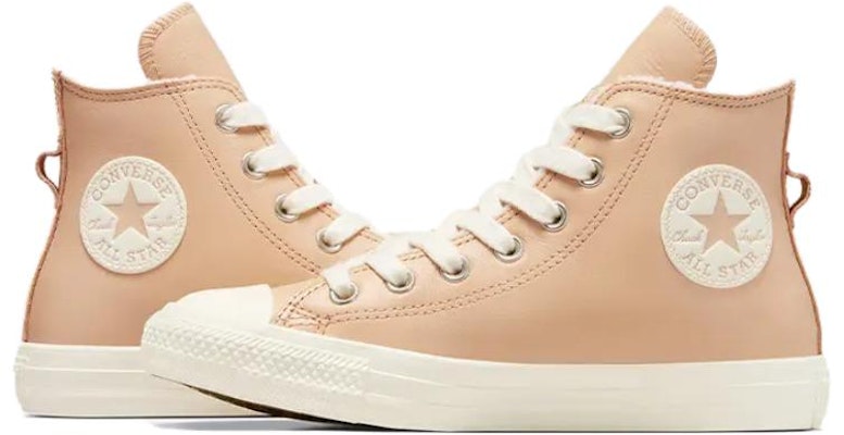 (W) 匡威Chuck Taylor全明星皮革高帮‘人造毛内衬 - 史诗沙丘Egret’ A07945C Shop (W) 匡威Chuck Taylor全明星皮革高帮‘人造毛内衬 - 史诗沙丘Egret’ A07945C