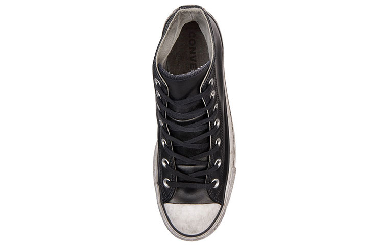 (W) Converse Chuck Taylor All Star Leather Smoke Platform High Top Retro Black 圖 5